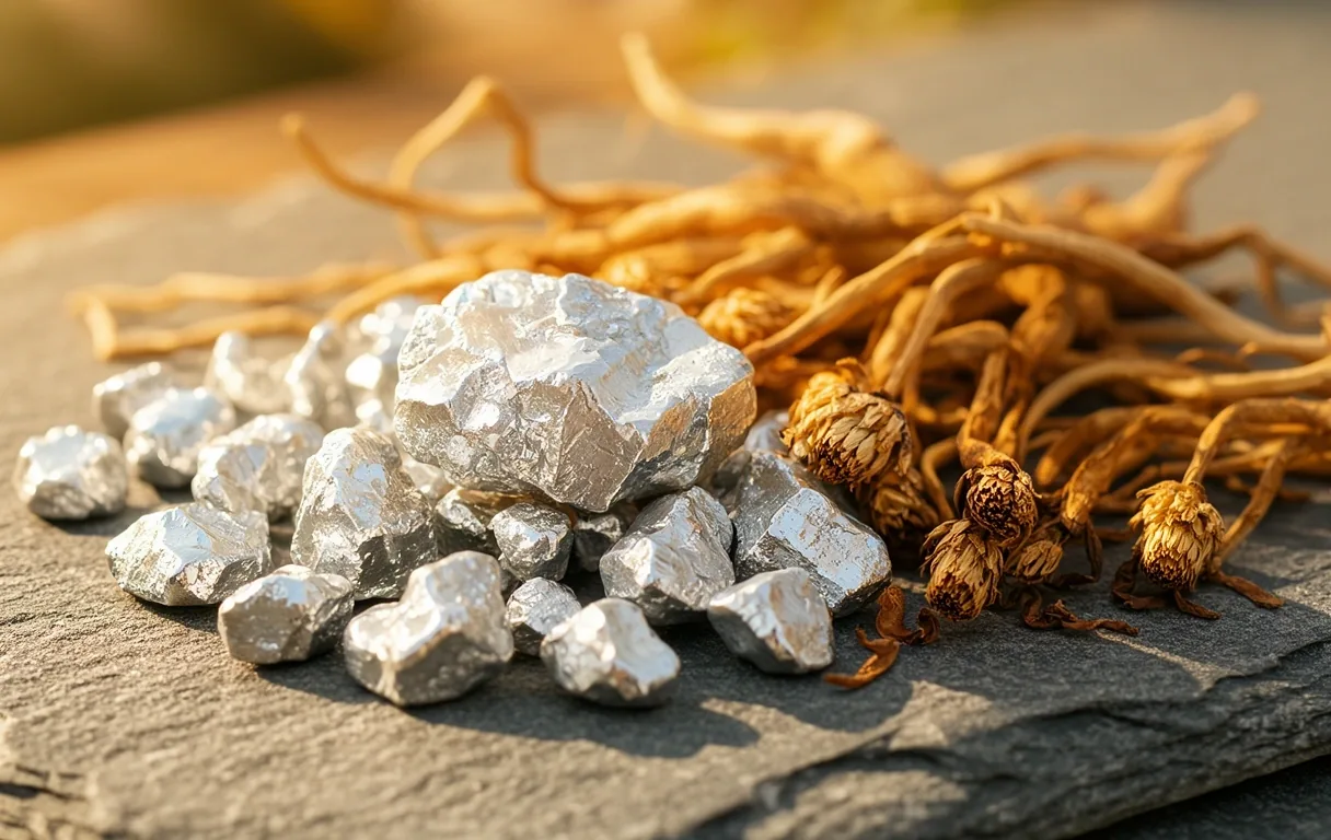 Minerales puros en el taller